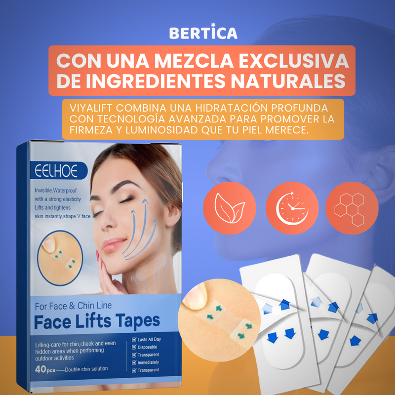 Tiras invisibles con efecto bótox Viyalift antiedad.