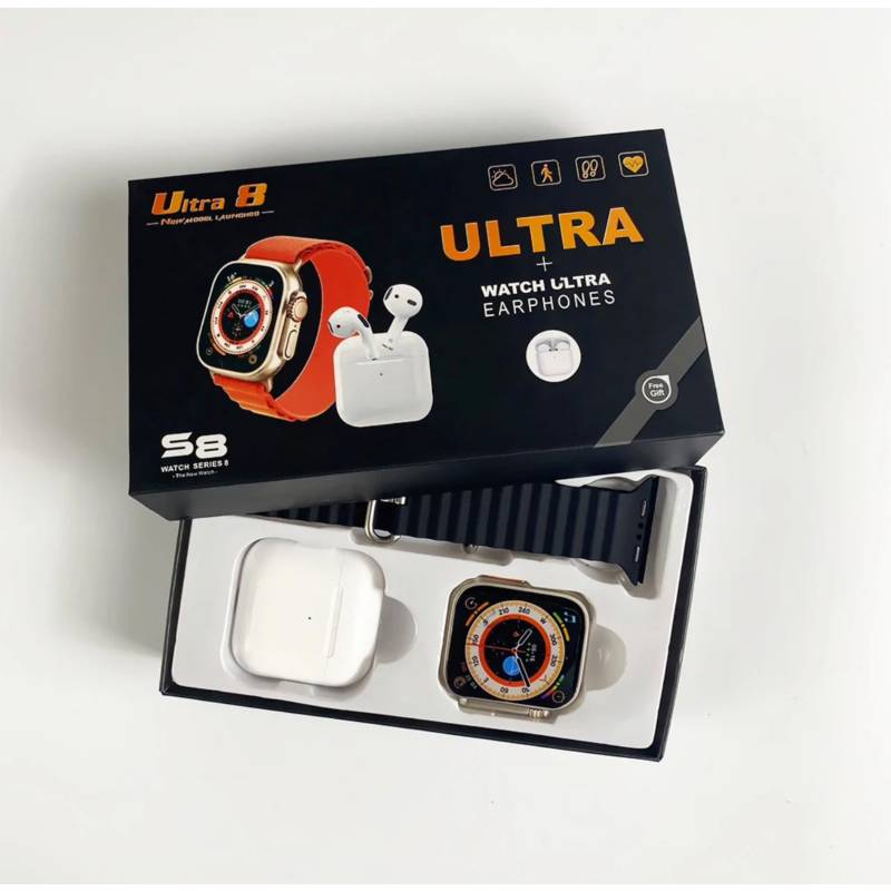 Kit Premium Smartwatch 9 Ultra + Audífonos Inalámbricos